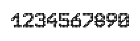 8×11数字点阵字体 ddN811AA1036
