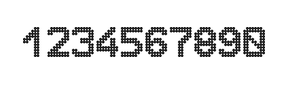 8×11数字点阵字体 ddN811AA1039
