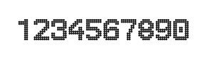 8×11数字点阵字体 ddN811AA1043