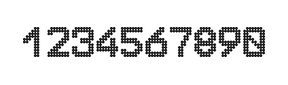 8×11数字点阵字体 ddN811AA1044