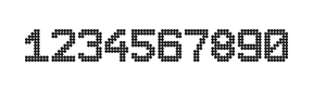 8×11数字点阵字体 ddN811AA1048