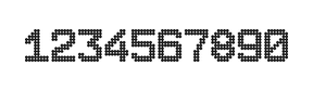 8×11数字点阵字体 ddN811AA1051