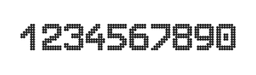 8×11数字点阵字体 ddN811AA1053