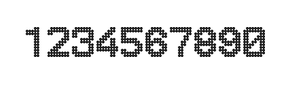 8×11数字点阵字体 ddN811AA1054