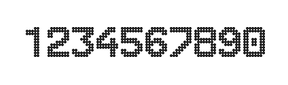 8×11数字点阵字体 ddN811AA1056