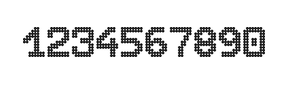 8×11数字点阵字体 ddN811AA1059