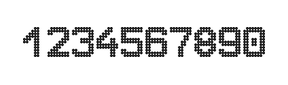 8×11数字点阵字体 ddN811AA1061