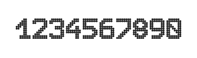 8×11数字点阵字体 ddN811AA1062
