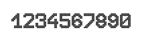 8×11数字点阵字体 ddN811AA1063