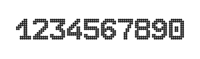 8×11数字点阵字体 ddN811AA1066
