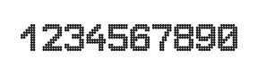 8×11数字点阵字体 ddN811AA1067