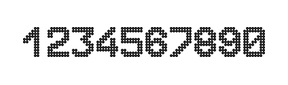 8×11数字点阵字体 ddN811AA1069
