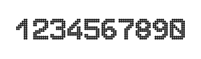 8×11数字点阵字体 ddN811AA1083