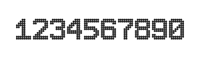 8×11数字点阵字体 ddN811AA1090