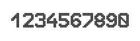 8×11数字点阵字体 ddN811AA1094