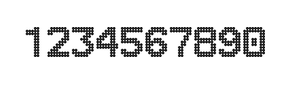 8×11数字点阵字体 ddN811AA1095