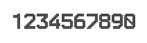 8×11数字点阵字体 ddN811AA1100