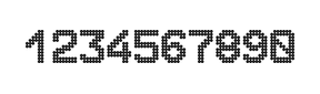 8×11数字点阵字体 ddN811AA1103