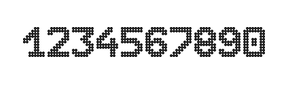 8×11数字点阵字体 ddN811AA1105