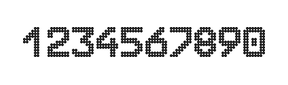 8×11数字点阵字体 ddN811AA1107