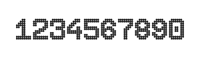 8×11数字点阵字体 ddN811AA1112