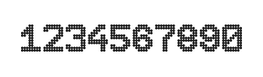 8×11数字点阵字体 ddN811AA1119