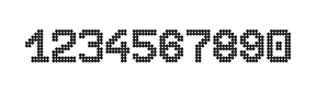 8×11数字点阵字体 ddN811AA1120