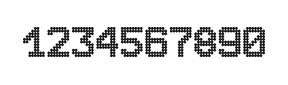 8×11数字点阵字体 ddN811AA1121