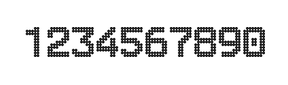 8×11数字点阵字体 ddN811AA1126