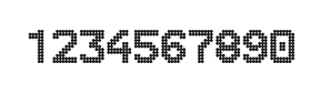 8×11数字点阵字体 ddN811AA1129