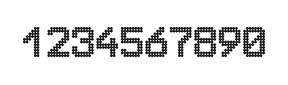 8×11数字点阵字体 ddN811AA1131