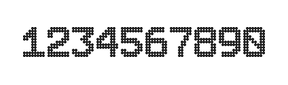 8×11数字点阵字体 ddN811AA1132