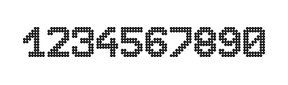 8×11数字点阵字体 ddN811AA1137