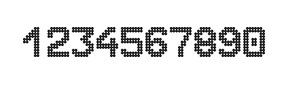 8×11数字点阵字体 ddN811AA1143