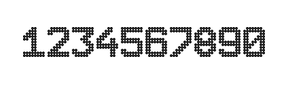 8×11数字点阵字体 ddN811AA1147