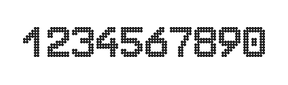 8×11数字点阵字体 ddN811AA1149