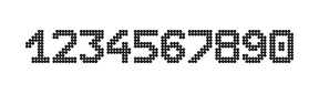 8×11数字点阵字体 ddN811AA1150