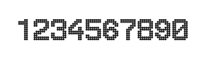 8×11数字点阵字体 ddN811AA1151