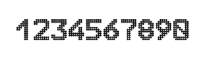 8×11数字点阵字体 ddN811AA1153