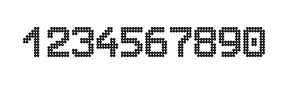 8×11数字点阵字体 ddN811AA1156