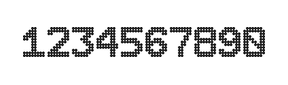 8×11数字点阵字体 ddN811AA1158