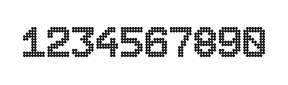 8×11数字点阵字体 ddN811AA1159