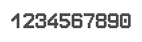 8×11数字点阵字体 ddN811AA1164