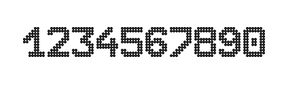 8×11数字点阵字体 ddN811AA1166