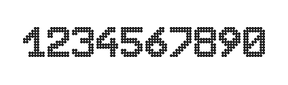 8×11数字点阵字体 ddN811AA1168