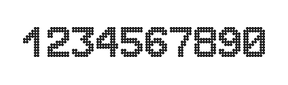 8×11数字点阵字体 ddN811AA1170