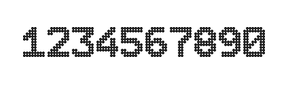 8×11数字点阵字体 ddN811AA1175