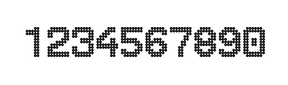 8×11数字点阵字体 ddN811AA1179