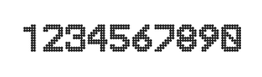 8×11数字点阵字体 ddN811AA1181