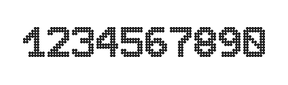 8×11数字点阵字体 ddN811AA1182